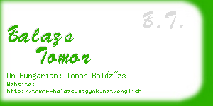 balazs tomor business card